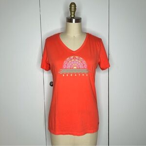 NWT Life Is Good “Breathe” V-Neck T-Shirt